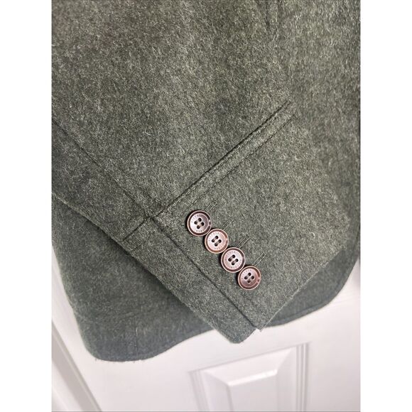 Vistula Green Wool Military Style Jacket EU mens 52 Slim Italian Steampunk - Picture 5 of 16